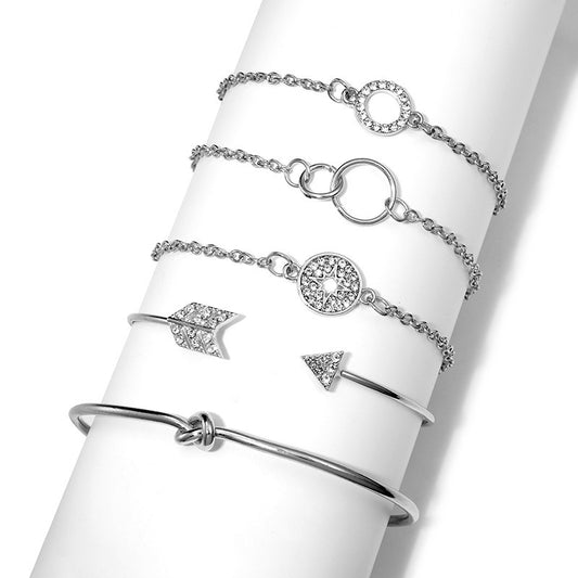 Arrow Knot Hollow Bracelet Set