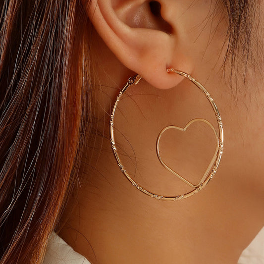 Heart Shaped Hoop Earrings