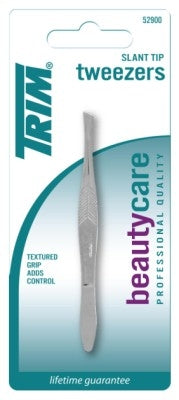 Slant tip tweezers