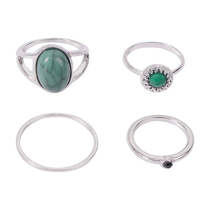 Stone Decoration Ring Set