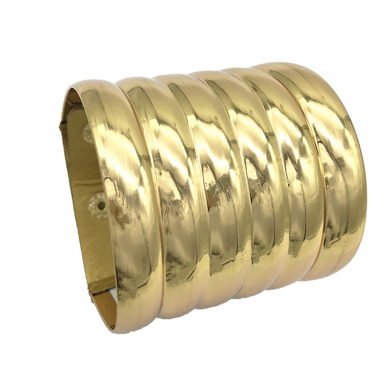 Wide Golden Bangle