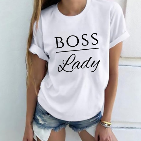 Boss Lady White Tee