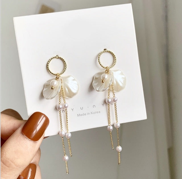 Pearl Tassel Earrings